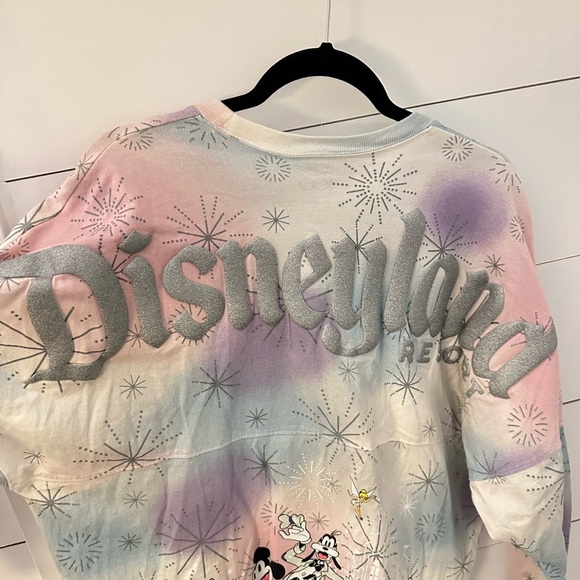 DISNEYLAND 100 Year L Pastel Silver firework long sleeve woman cotton tunic - Picture 12 of 14